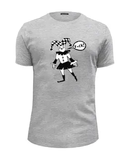 Заказать мужскую футболку в Москве. Футболка базовая Черно-белый шут от galkagalka - готовые дизайны и нанесение принтов.