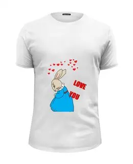 Заказать мужскую футболку в Москве. Футболка базовая Rabbit_woman от Printio - готовые дизайны и нанесение принтов.
