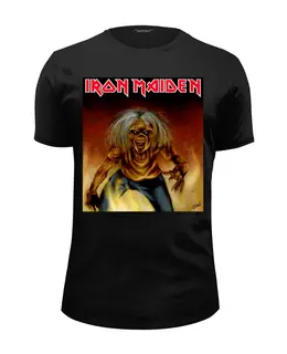 Заказать мужскую футболку в Москве. Футболка базовая Iron Maiden Band от Leichenwagen - готовые дизайны и нанесение принтов.
