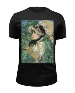 Заказать мужскую футболку в Москве. Футболка базовая Жанна (Весна) (картина Эдуарда Мане) от trend - готовые дизайны и нанесение принтов.