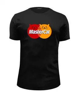 Заказать мужскую футболку в Москве. Футболка базовая Master cat  от ПРИНТЫ ПЕЧАТЬ  - готовые дизайны и нанесение принтов.
