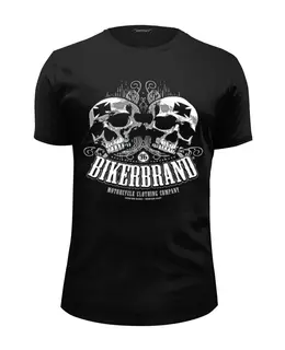 Заказать мужскую футболку в Москве. Футболка базовая Bikerbrand от Leichenwagen - готовые дизайны и нанесение принтов.