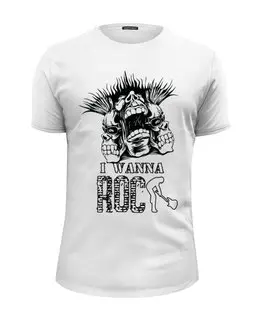 Заказать мужскую футболку в Москве. Футболка базовая I Wanna Rock W от Павел Азаренков - готовые дизайны и нанесение принтов.