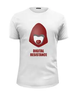 Заказать мужскую футболку в Москве. Футболка базовая  Цифровое сопротивление от cherdantcev - готовые дизайны и нанесение принтов.