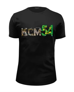 Заказать мужскую футболку в Москве. Футболка базовая КСМ54 от ГПМНпR'n'R - готовые дизайны и нанесение принтов.