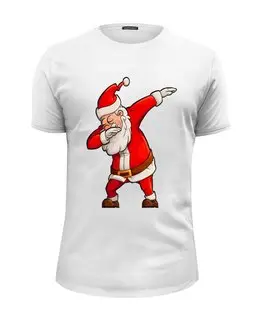 Заказать мужскую футболку в Москве. Футболка базовая Санта клаус от acidhouses - готовые дизайны и нанесение принтов.