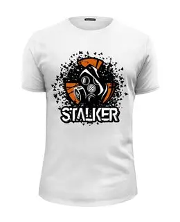 Заказать мужскую футболку в Москве. Футболка базовая S.T.A.L.K.E.R от robus - готовые дизайны и нанесение принтов.