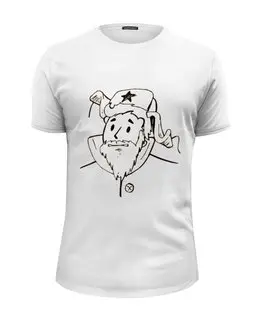 Заказать мужскую футболку в Москве. Футболка базовая Fallout Kuz'mich от madw - готовые дизайны и нанесение принтов.