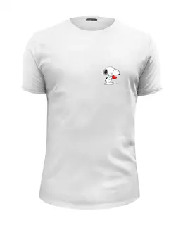 Заказать мужскую футболку в Москве. Футболка базовая Snoopy от Max - готовые дизайны и нанесение принтов.
