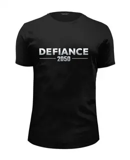 Заказать мужскую футболку в Москве. Футболка базовая Defiance 2050 от THE_NISE  - готовые дизайны и нанесение принтов.
