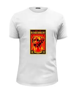 Заказать мужскую футболку в Москве. Футболка базовая Собака: RIDGEBACK от Виктор Гришин - готовые дизайны и нанесение принтов.