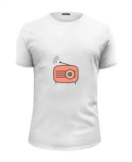 Заказать мужскую футболку в Москве. Футболка базовая Радио от Metronomy - готовые дизайны и нанесение принтов.