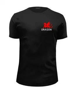 Заказать мужскую футболку в Москве. Футболка базовая Красный дракон от lissaart@yandex.ru - готовые дизайны и нанесение принтов.