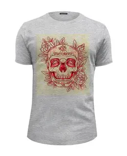 Заказать мужскую футболку в Москве. Футболка базовая Skull Art от Leichenwagen - готовые дизайны и нанесение принтов.