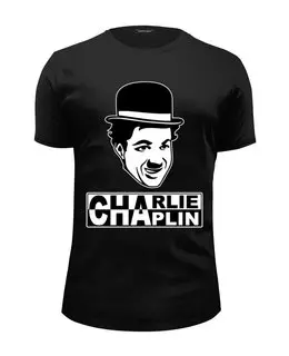 Заказать мужскую футболку в Москве. Футболка базовая Charlie Chaplin от balden - готовые дизайны и нанесение принтов.