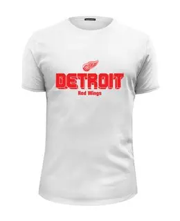 Заказать мужскую футболку в Москве. Футболка базовая Detroit Red Wings от kspsshop - готовые дизайны и нанесение принтов.