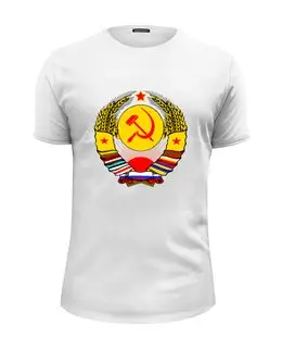 Заказать мужскую футболку в Москве. Футболка базовая Серп и молот от THE_NISE  - готовые дизайны и нанесение принтов.