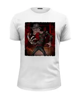 Заказать мужскую футболку в Москве. Футболка базовая Freddy Krueger от Leichenwagen - готовые дизайны и нанесение принтов.