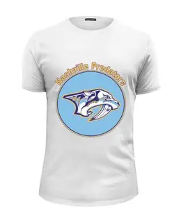 Заказать мужскую футболку в Москве. Футболка базовая Nashville Predators от kspsshop - готовые дизайны и нанесение принтов.