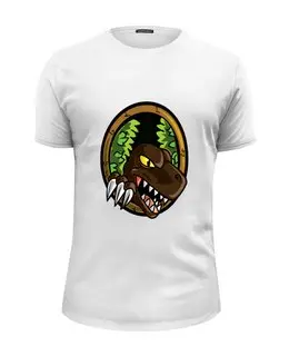 Заказать мужскую футболку в Москве. Футболка базовая Динозавр от fanart - готовые дизайны и нанесение принтов.