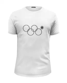 Заказать мужскую футболку в Москве. Футболка базовая Нераскрывшееся кольцо (снежинка) от aip - готовые дизайны и нанесение принтов.