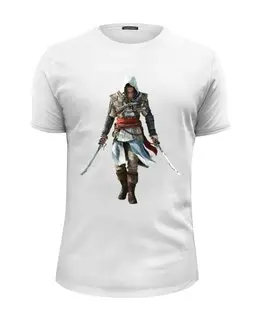 Заказать мужскую футболку в Москве. Футболка базовая Assassin's Creed от sheverdin - готовые дизайны и нанесение принтов.