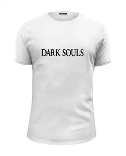 Заказать мужскую футболку в Москве. Футболка базовая Dark Souls от THE_NISE  - готовые дизайны и нанесение принтов.
