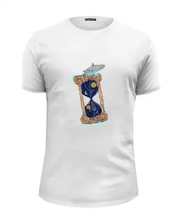 Заказать мужскую футболку в Москве. Футболка базовая Песочные часы от THE_NISE  - готовые дизайны и нанесение принтов.