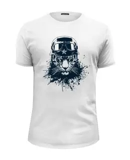 Заказать мужскую футболку в Москве. Футболка базовая Тигр боец от printik - готовые дизайны и нанесение принтов.