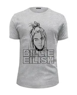 Заказать мужскую футболку в Москве. Футболка базовая BillieEilish от balden - готовые дизайны и нанесение принтов.