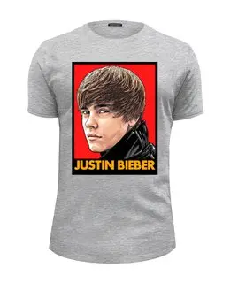 Заказать мужскую футболку в Москве. Футболка базовая Justin Bieber от Leichenwagen - готовые дизайны и нанесение принтов.