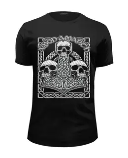 Заказать мужскую футболку в Москве. Футболка базовая Amon Amarth Band от Leichenwagen - готовые дизайны и нанесение принтов.