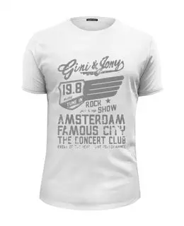 Заказать мужскую футболку в Москве. Футболка базовая Gini & Jony Boy Amsterdam Rock Show от Vinli.shop  - готовые дизайны и нанесение принтов.