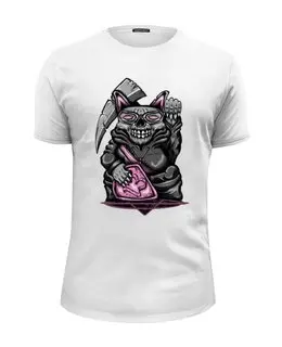 Заказать мужскую футболку в Москве. Футболка базовая Rat Skull от Leichenwagen - готовые дизайны и нанесение принтов.