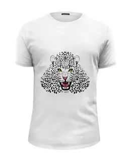 Заказать мужскую футболку в Москве. Футболка базовая Леопард от BeliySlon - готовые дизайны и нанесение принтов.