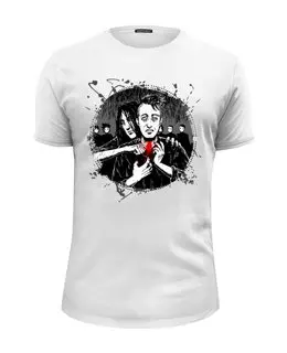 Заказать мужскую футболку в Москве. Футболка базовая Маньяк  от T-shirt print  - готовые дизайны и нанесение принтов.