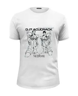 Заказать мужскую футболку в Москве. Футболка базовая DJ? Acucrack ‎/ The Dope King от OEX design - готовые дизайны и нанесение принтов.