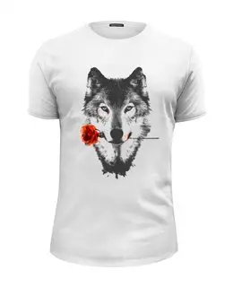 Заказать мужскую футболку в Москве. Футболка базовая Wolf&Rose от balden - готовые дизайны и нанесение принтов.