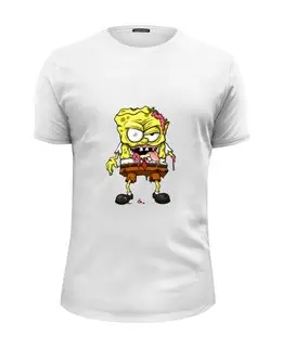 Заказать мужскую футболку в Москве. Футболка базовая SpongeDead от T-shirt print  - готовые дизайны и нанесение принтов.