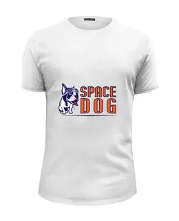 Заказать мужскую футболку в Москве. Футболка базовая Space Dog от Leichenwagen - готовые дизайны и нанесение принтов.