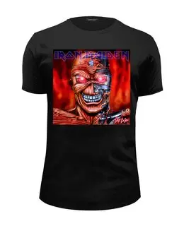 Заказать мужскую футболку в Москве. Футболка базовая Iron Maiden Band от Leichenwagen - готовые дизайны и нанесение принтов.