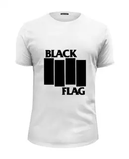 Заказать мужскую футболку в Москве. Футболка базовая Black Flag от Pomidor - готовые дизайны и нанесение принтов.