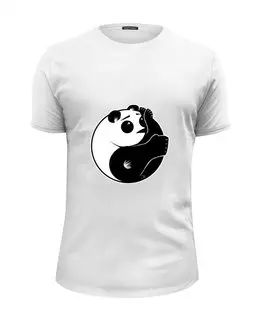 Заказать мужскую футболку в Москве. Футболка базовая Панда (Panda) от fanart - готовые дизайны и нанесение принтов.