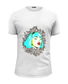 Заказать мужскую футболку в Москве. Футболка базовая Lady Gaga от tatianany - готовые дизайны и нанесение принтов.