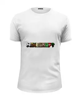Заказать мужскую футболку в Москве. Футболка базовая Minecraft от YellowCloverShop - готовые дизайны и нанесение принтов.
