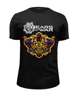 Заказать мужскую футболку в Москве. Футболка базовая Gears Of War   от T-shirt print  - готовые дизайны и нанесение принтов.