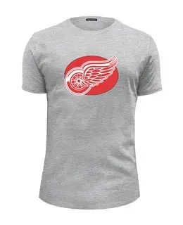 Заказать мужскую футболку в Москве. Футболка базовая Detroit Red Wings / NHL USA от KinoArt - готовые дизайны и нанесение принтов.