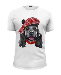 Заказать мужскую футболку в Москве. Футболка базовая Собака в образе от balden - готовые дизайны и нанесение принтов.