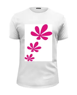 Заказать мужскую футболку в Москве. Футболка базовая розовые цветы от nikol - готовые дизайны и нанесение принтов.