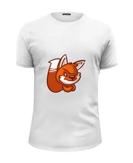 Заказать мужскую футболку в Москве. Футболка базовая Лиса (Fox) от fanart - готовые дизайны и нанесение принтов.